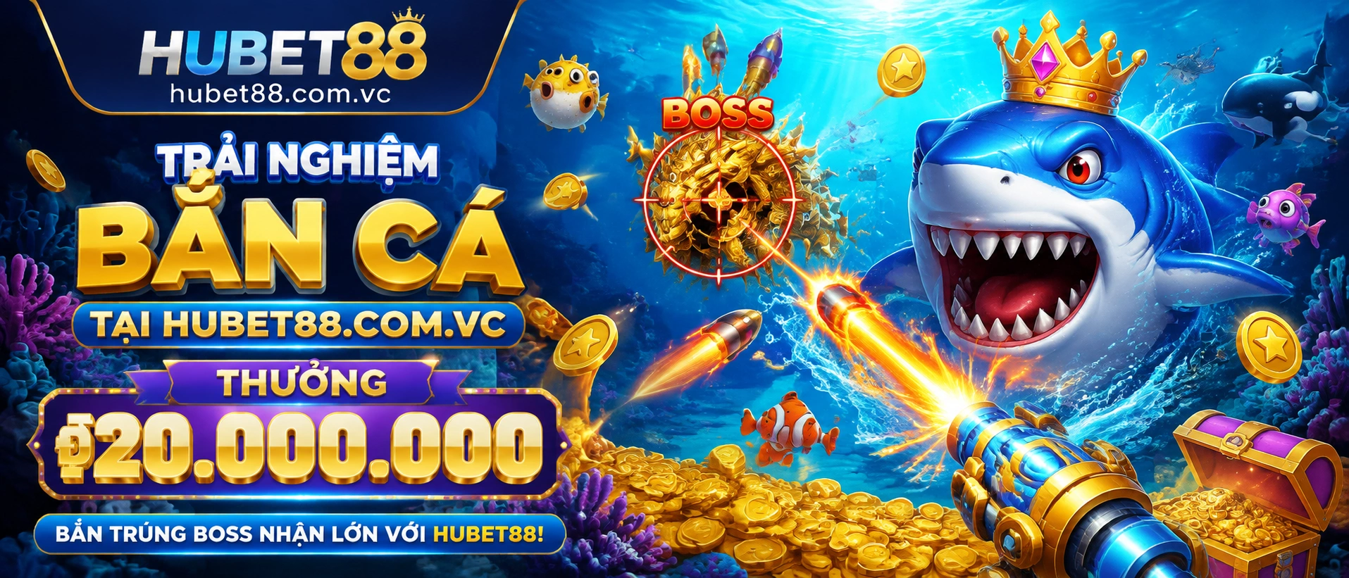 Bắn Cá hubet88 trên giao diện đại dương, chọn sảnh game gọn trên mobile