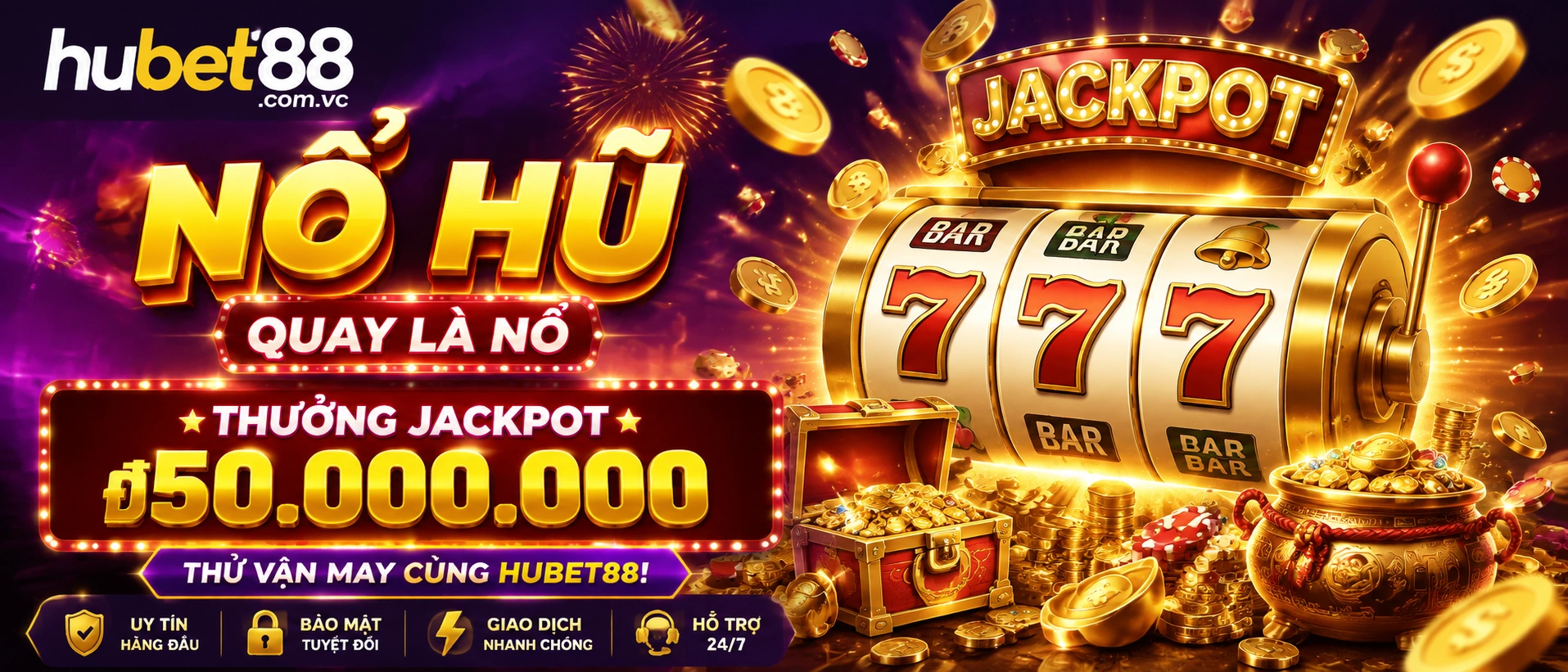 Khung hiển thị Nổ Hũ và slot game